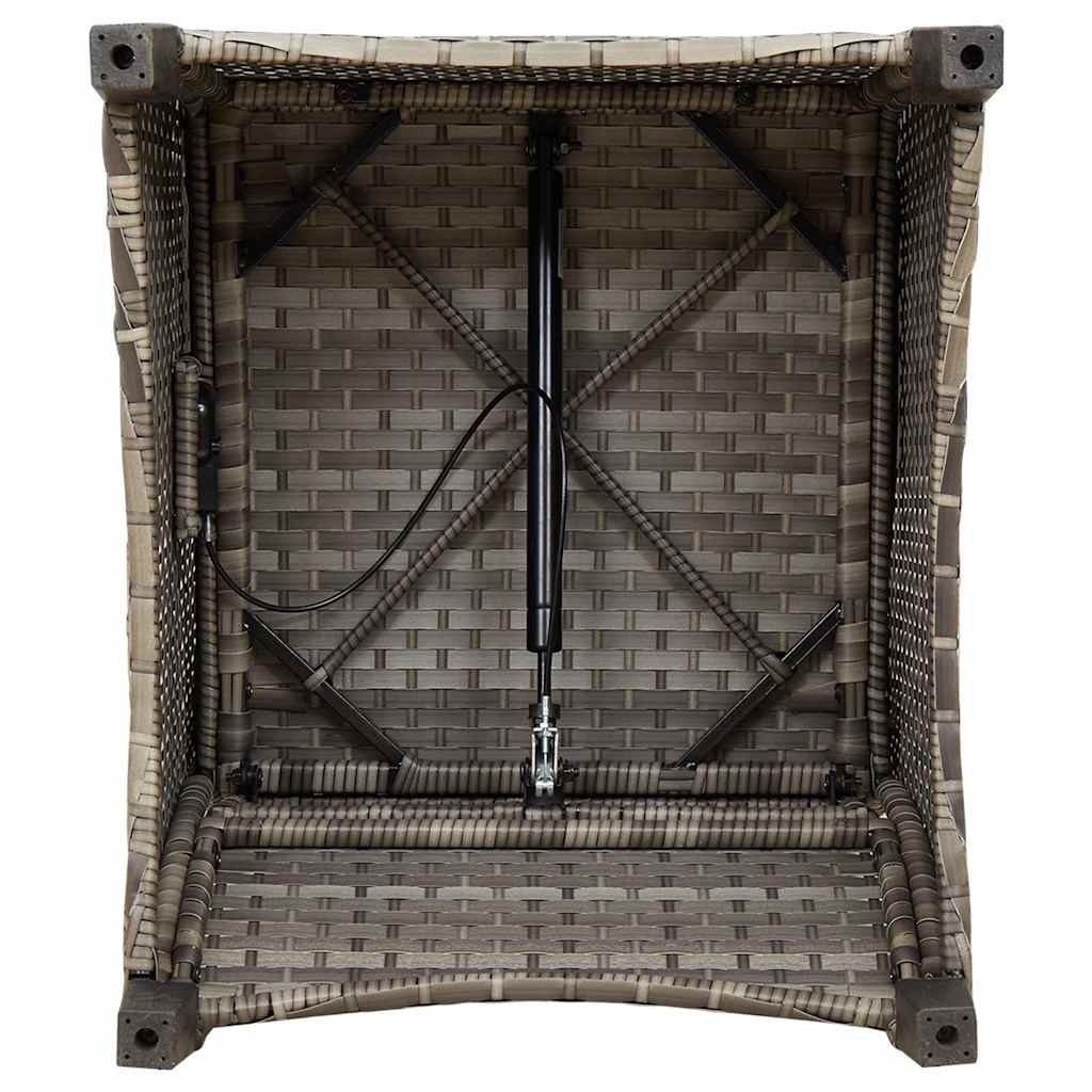 Fotel ágy párnával Szürke 56 x 66 x 95 cm polirattan