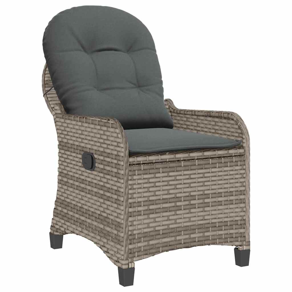 Fotel ágy párnával Szürke 56 x 66 x 95 cm polirattan
