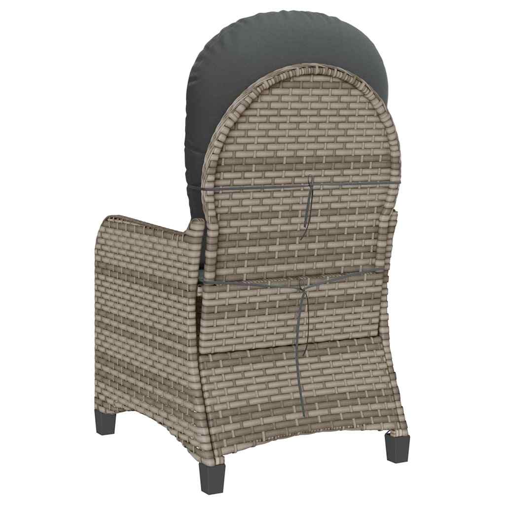Fotel ágy párnával Szürke 56 x 66 x 95 cm polirattan