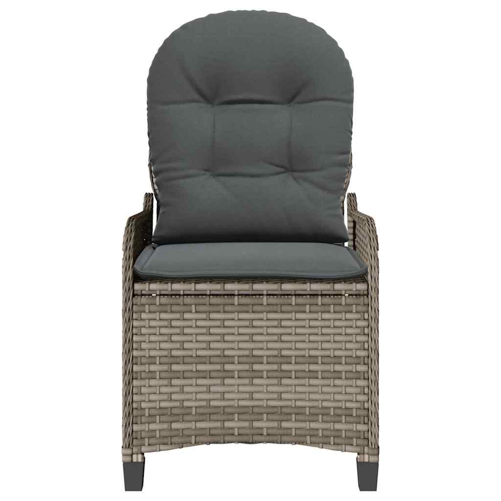 Fotel ágy párnával Szürke 56 x 66 x 95 cm polirattan