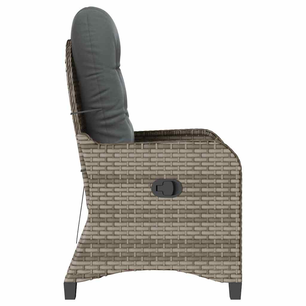 Fotel ágy párnával Szürke 56 x 66 x 95 cm polirattan