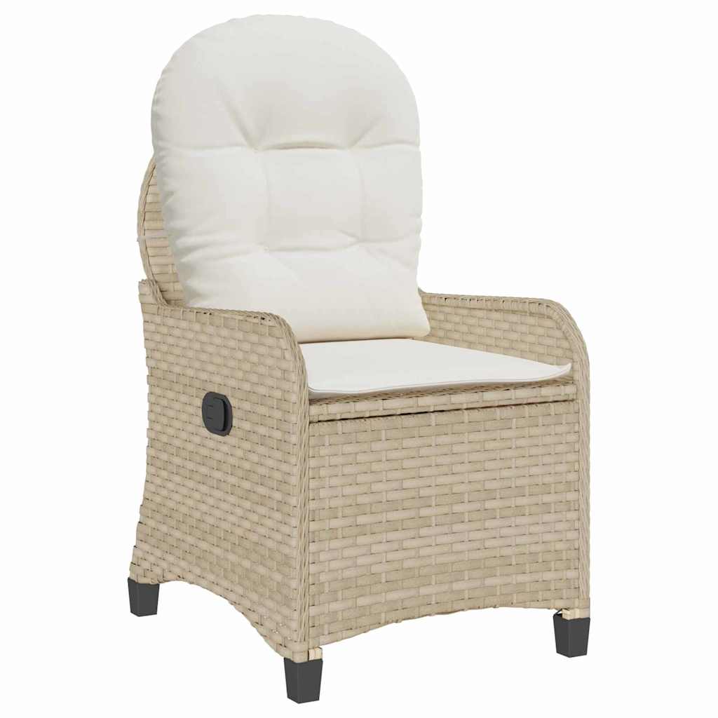 Fotel ágy párnával Bézs 56 x 66 x 95 cm polirattan