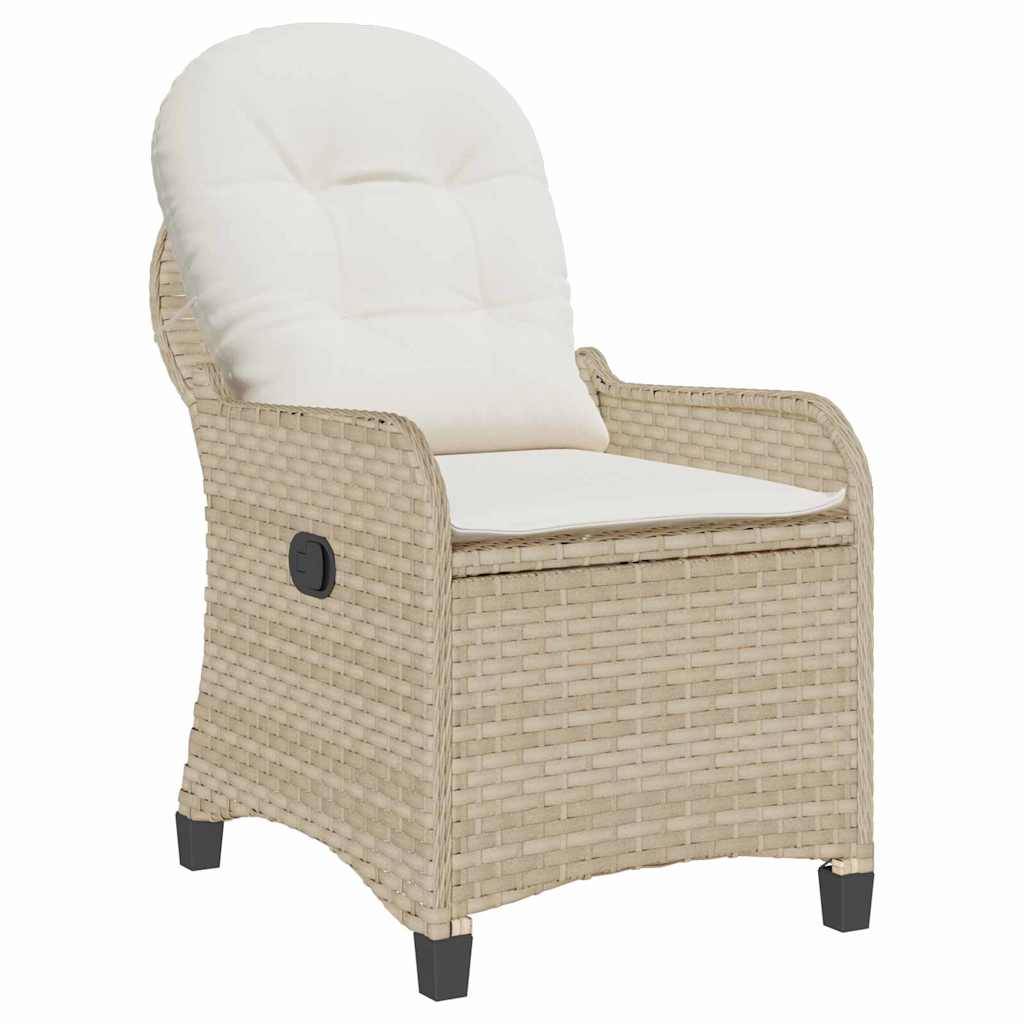 Fotel ágy párnával Bézs 56 x 66 x 95 cm polirattan