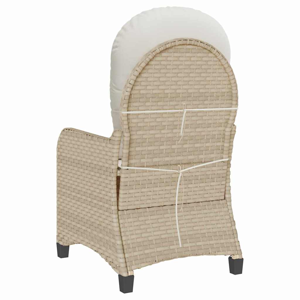 Fotel ágy párnával Bézs 56 x 66 x 95 cm polirattan