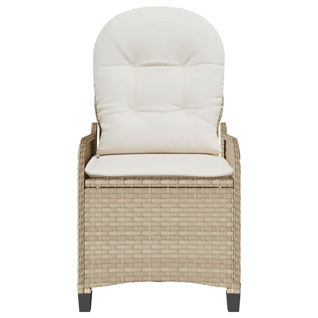 Fotel ágy párnával Bézs 56 x 66 x 95 cm polirattan