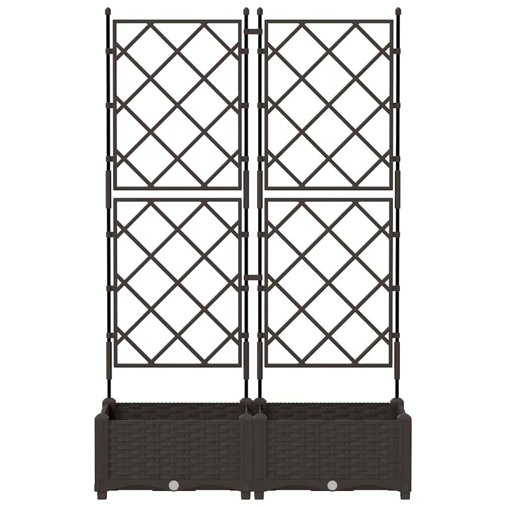Kerti cserép 2 db Barna 80 x 40 x 125,5 cm PP