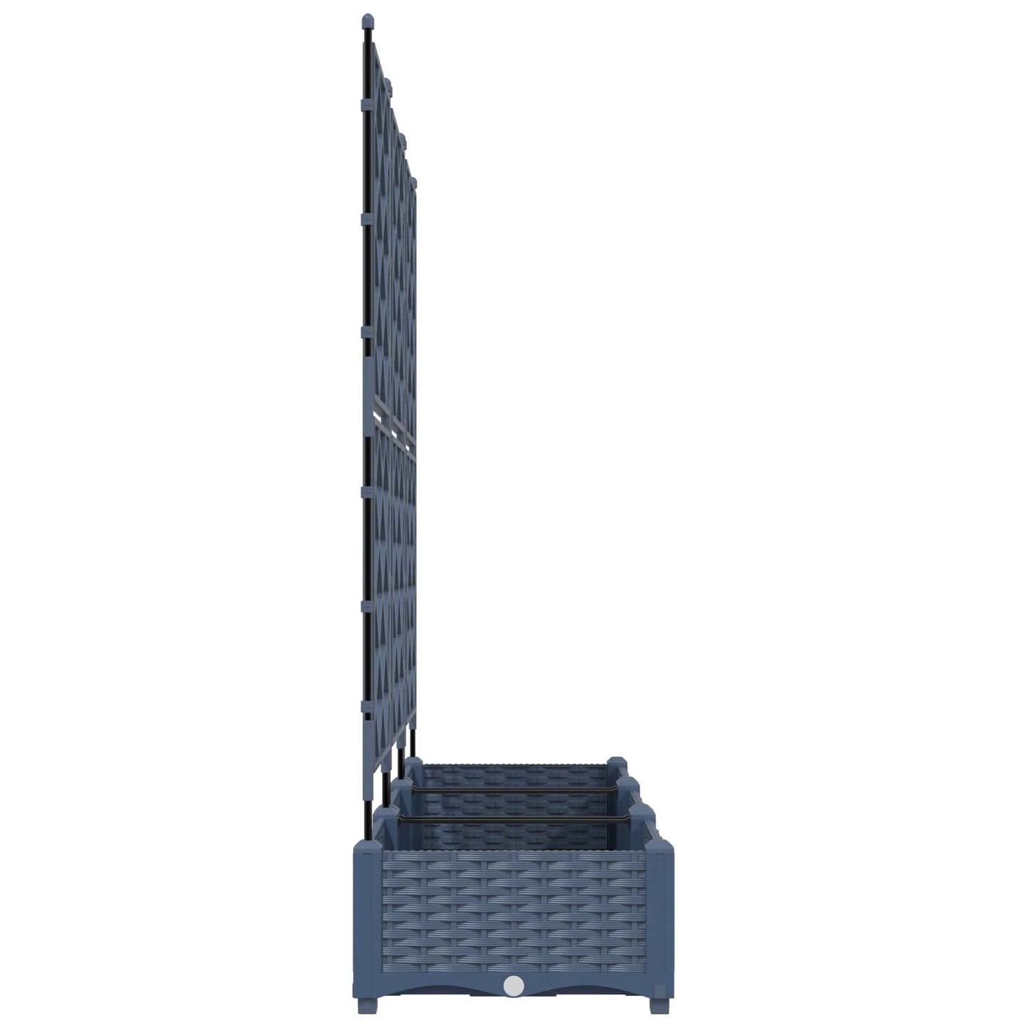 Kerti cserép 3 db Szürke 120 x 40 x 125,5 cm PP