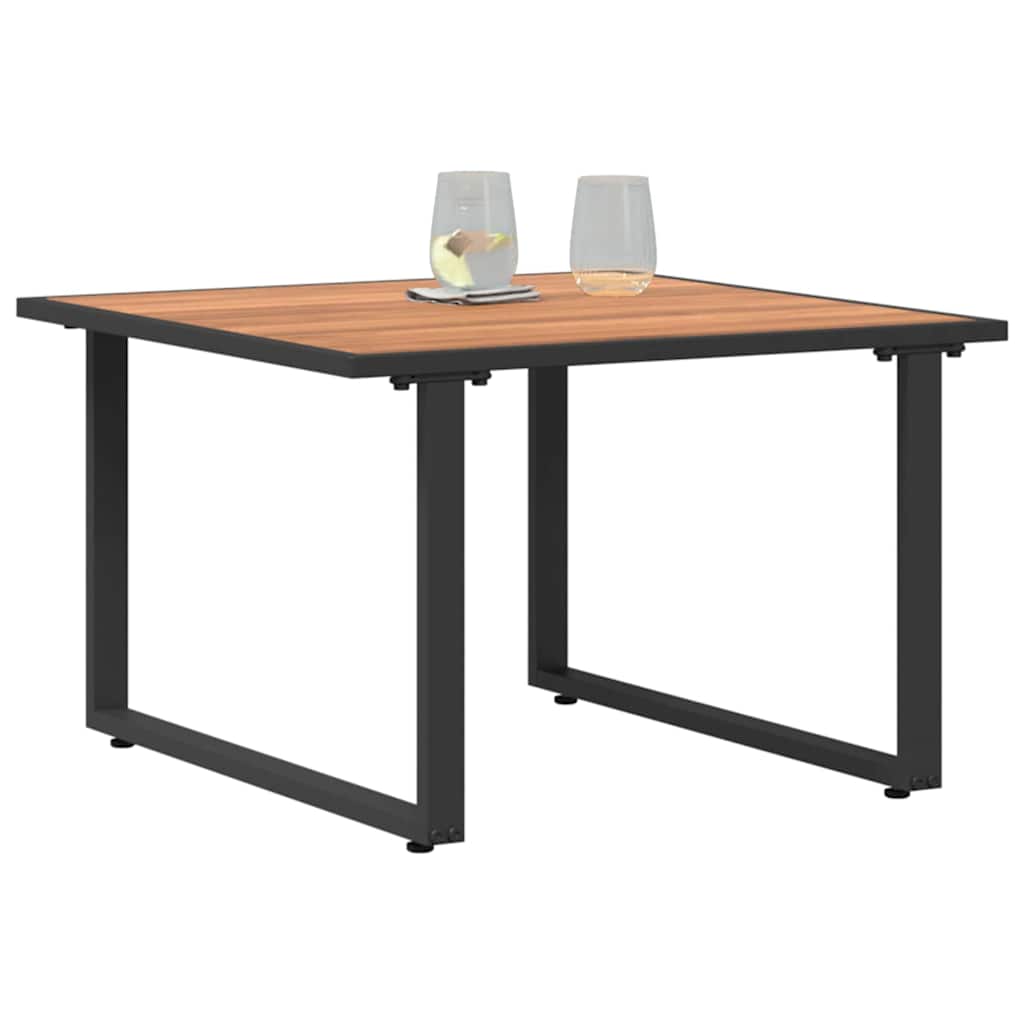 Dohányzóasztal Fekete és Barna 55 x 55 x 35 cm Porszórt acél