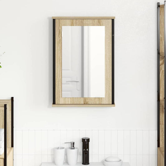 Tükörszekrény polcokkal Sonoma tölgy 42 x 12 x 60 cm Faanyag