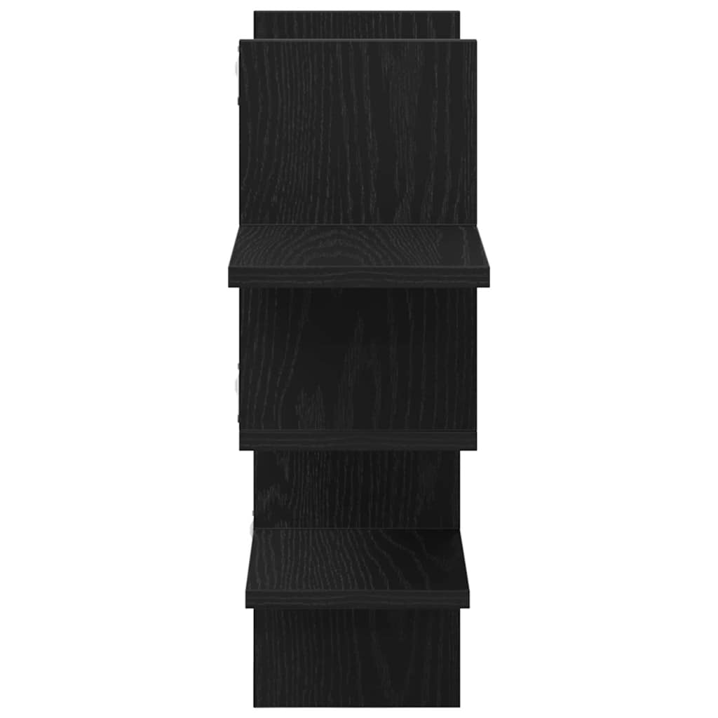 fekete tölgyfa fali polc 124,5 x 18 x 60,5 cm