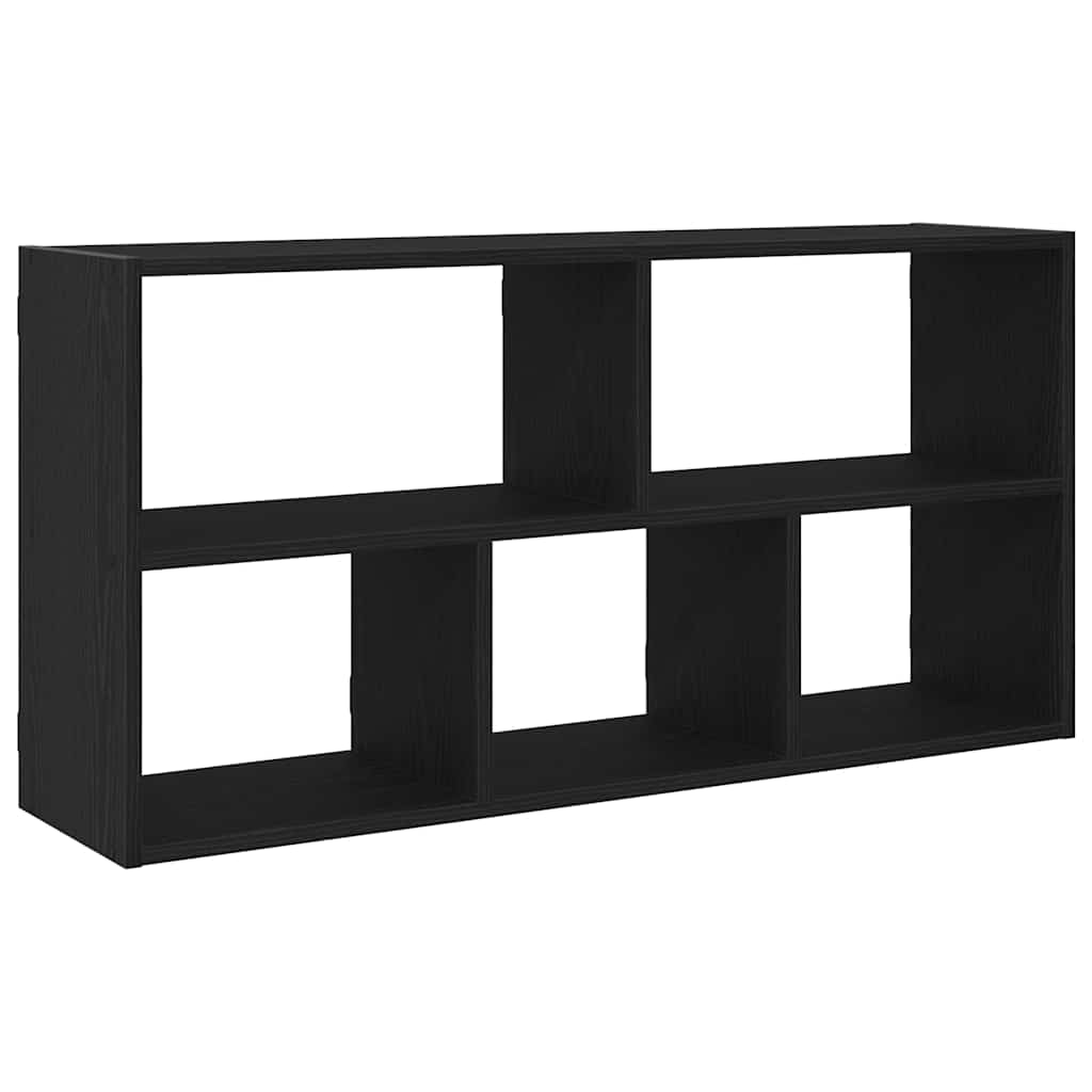 fekete tölgyfa fali polc 100 x 25 x 50 cm