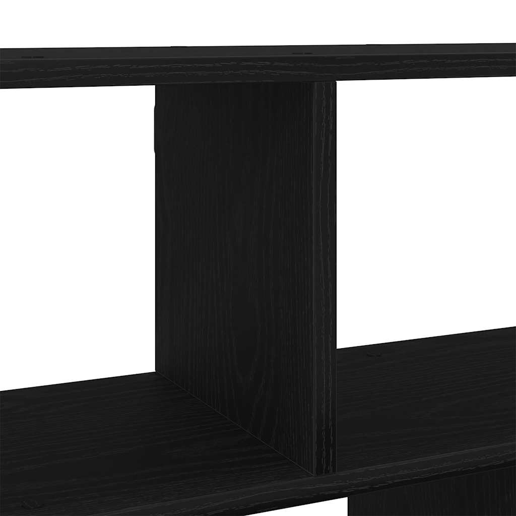fekete tölgyfa fali polc 100 x 25 x 50 cm