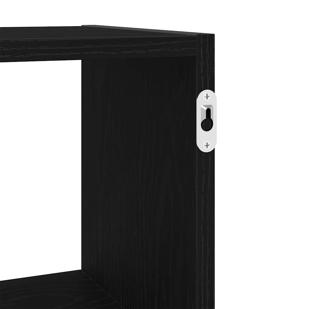 fekete tölgyfa fali polc 100 x 25 x 50 cm