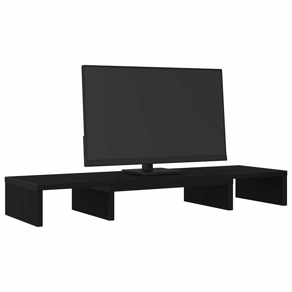 fekete tölgyfa állítható monitorállvány 80 x 24 x 10,5 cm
