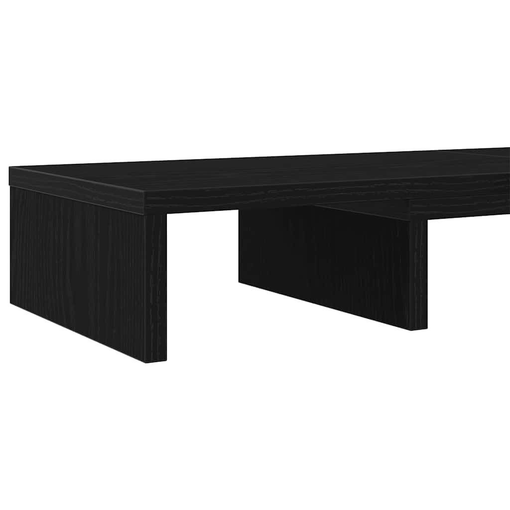 fekete tölgyfa állítható monitorállvány 80 x 24 x 10,5 cm
