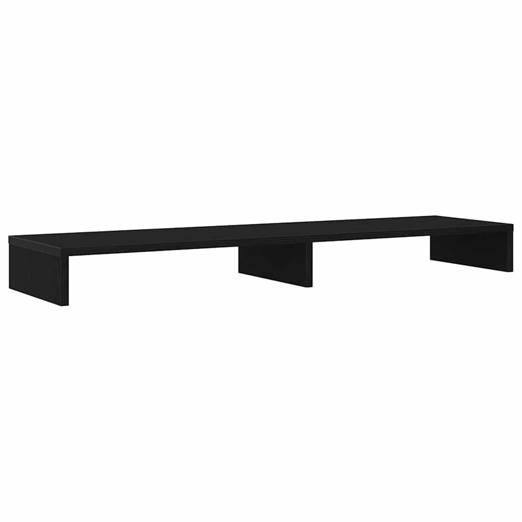 fekete tölgy színű szerelt fa monitorállvány 100 x 27 x 10 cm