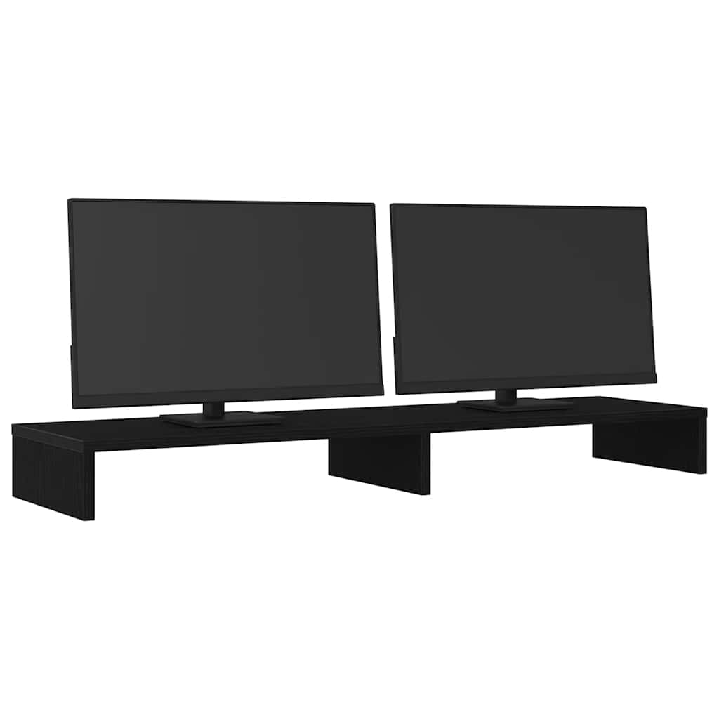 fekete tölgy színű szerelt fa monitorállvány 100 x 27 x 10 cm