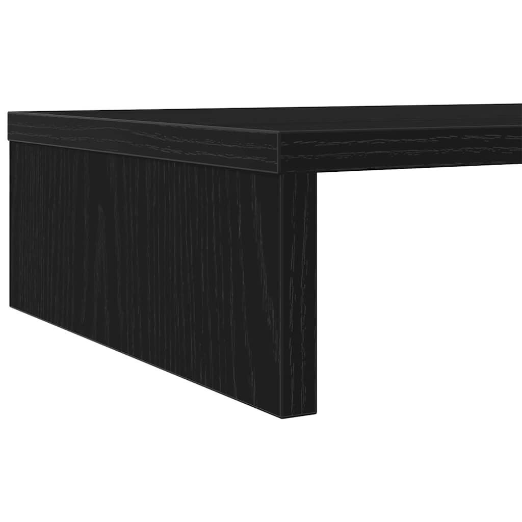 fekete tölgy színű szerelt fa monitorállvány 100 x 27 x 10 cm