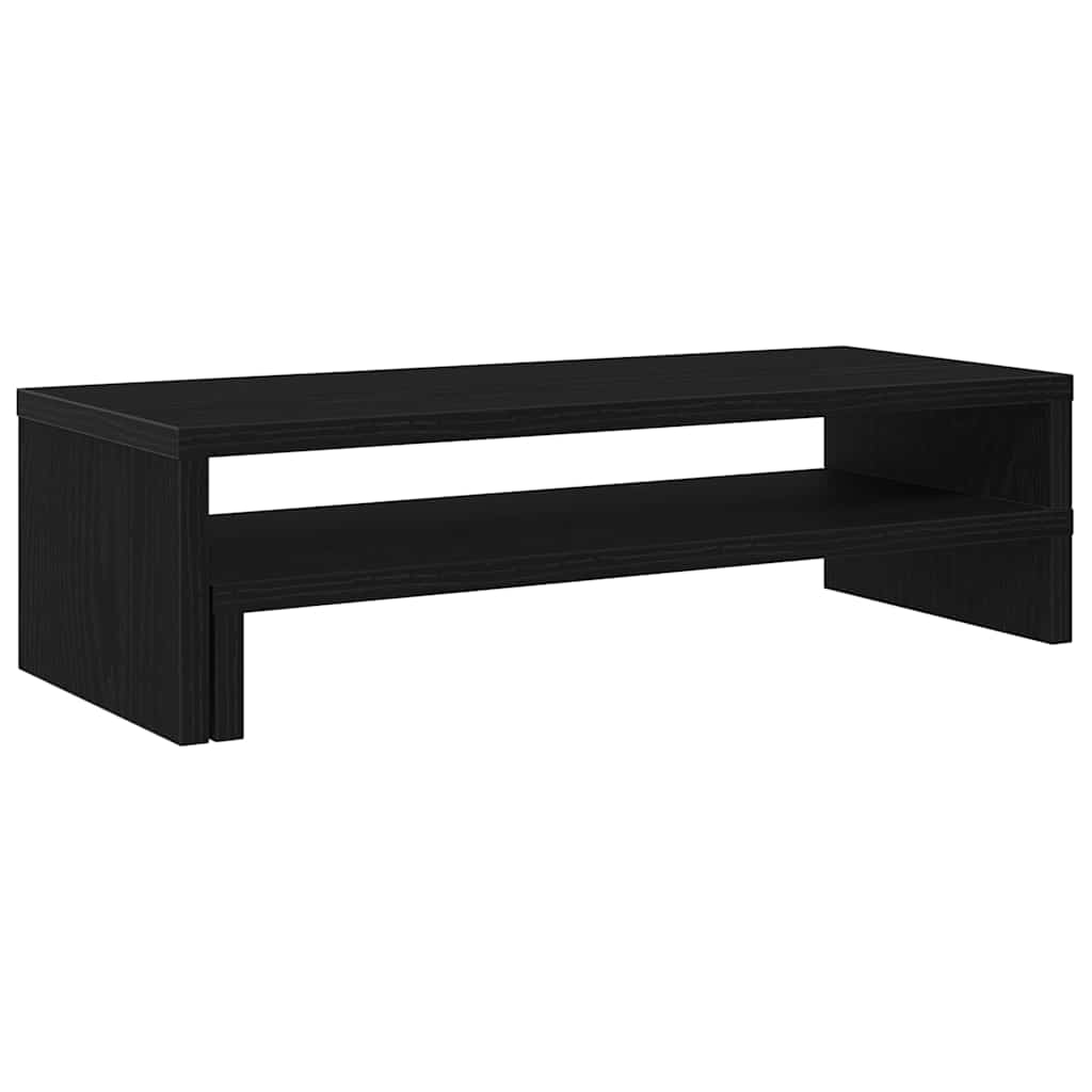 fekete tölgy színű szerelt fa monitorállvány 54 x 22 x 15 cm