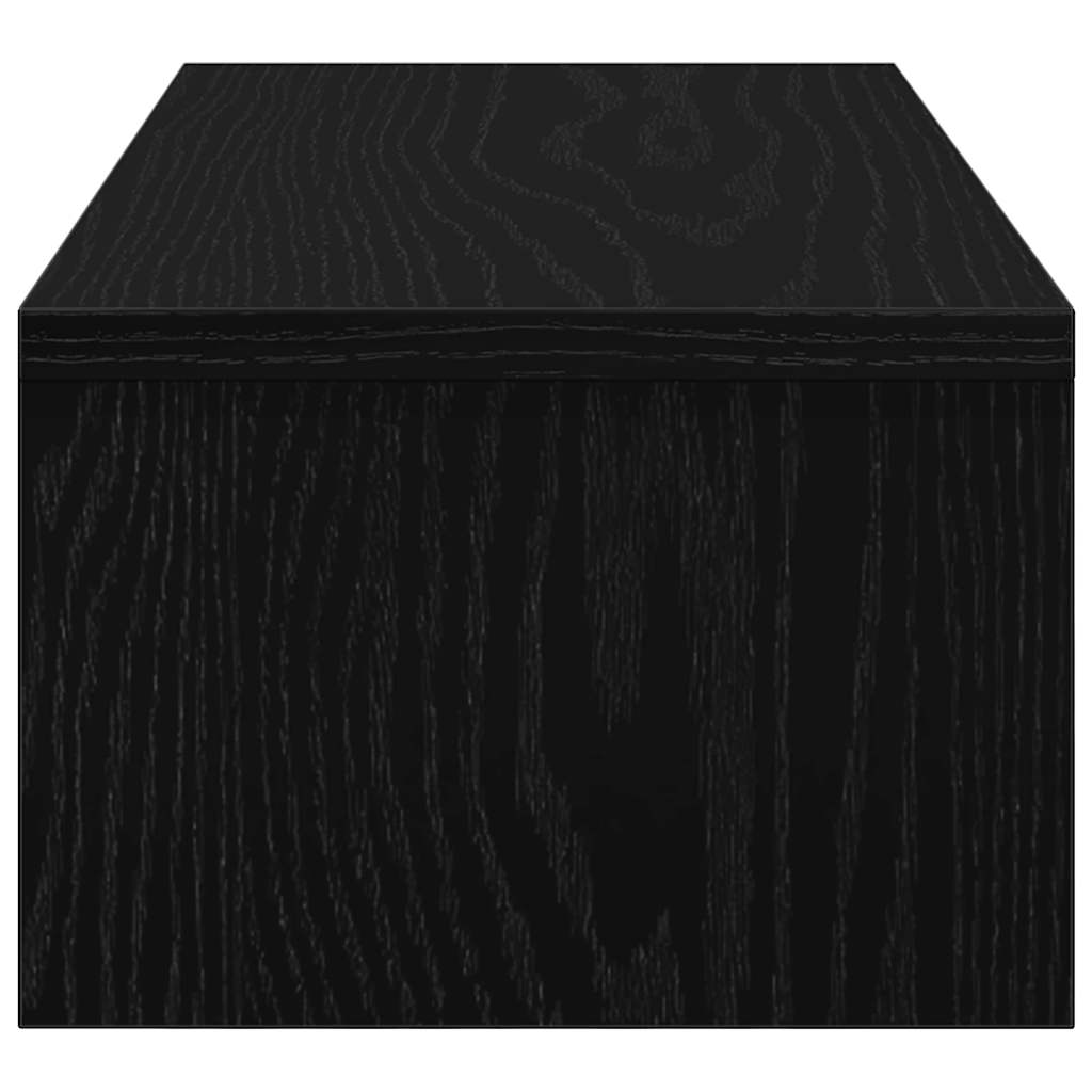 fekete tölgy színű szerelt fa monitorállvány 54 x 22 x 15 cm