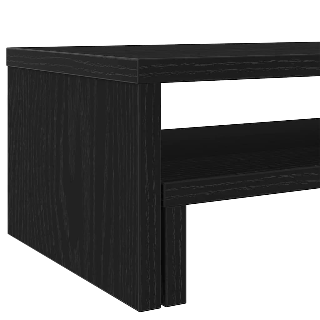 fekete tölgy színű szerelt fa monitorállvány 54 x 22 x 15 cm