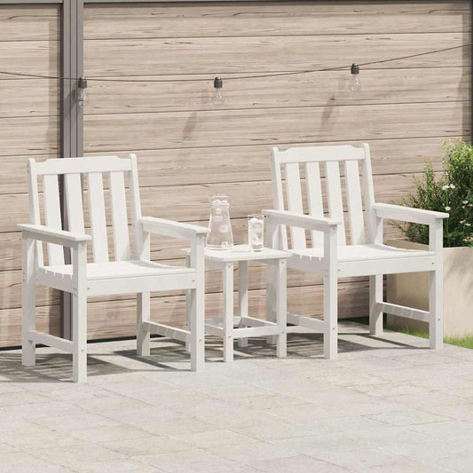 Kerti étkezőszék 2 pcs Fehér 65,5 x 59 x 88 cm HDPE