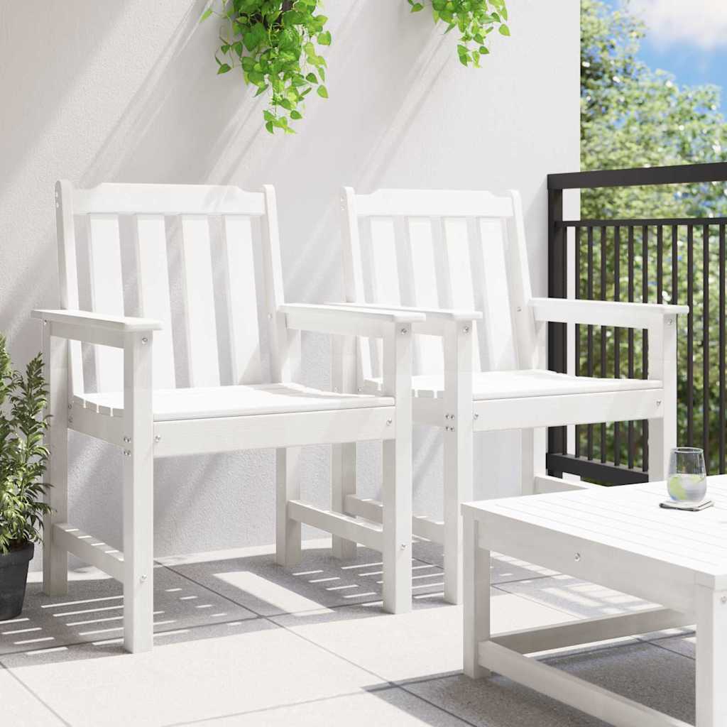 Kerti étkezőszék 2 pcs Fehér 65,5 x 59 x 88 cm HDPE