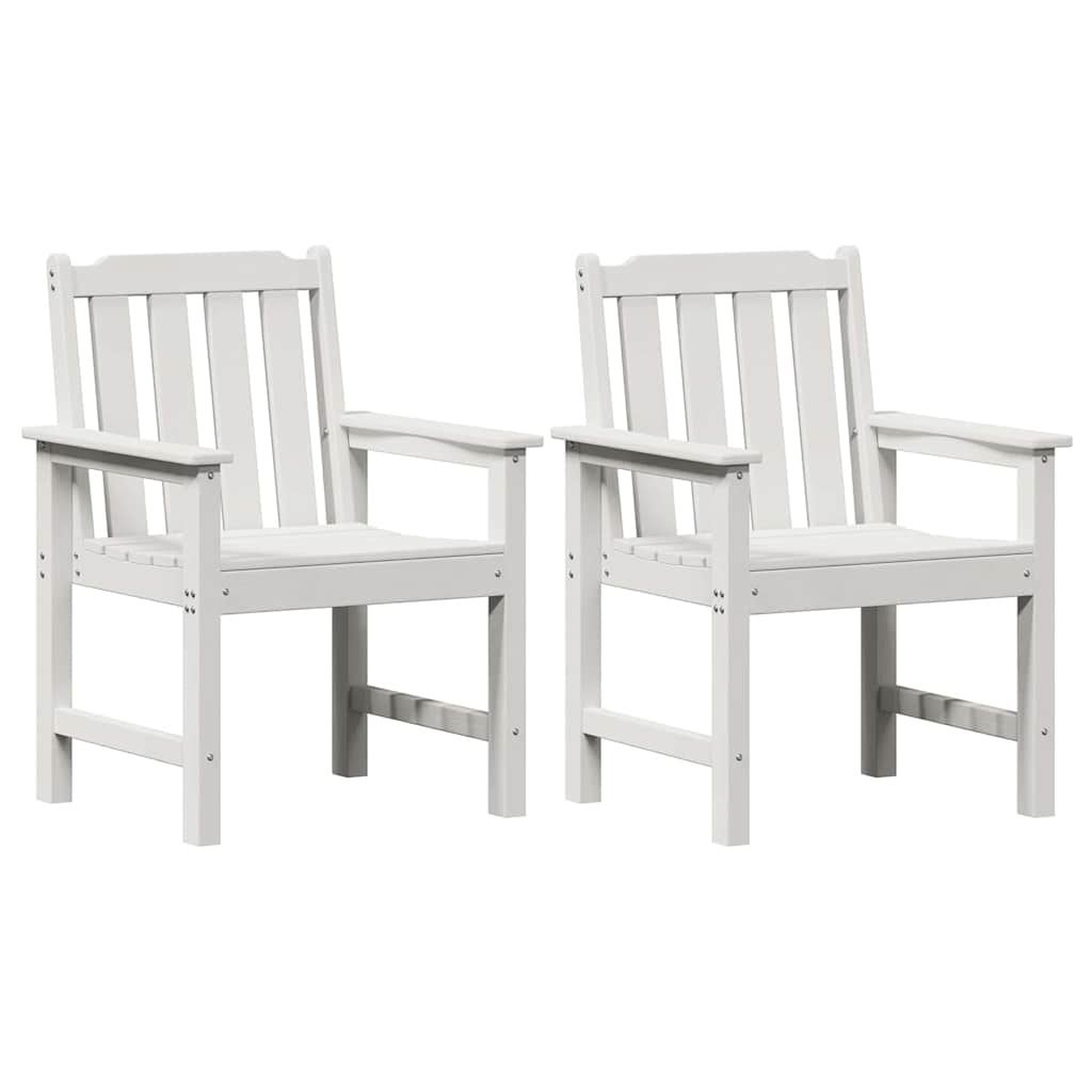 Kerti étkezőszék 2 pcs Fehér 65,5 x 59 x 88 cm HDPE