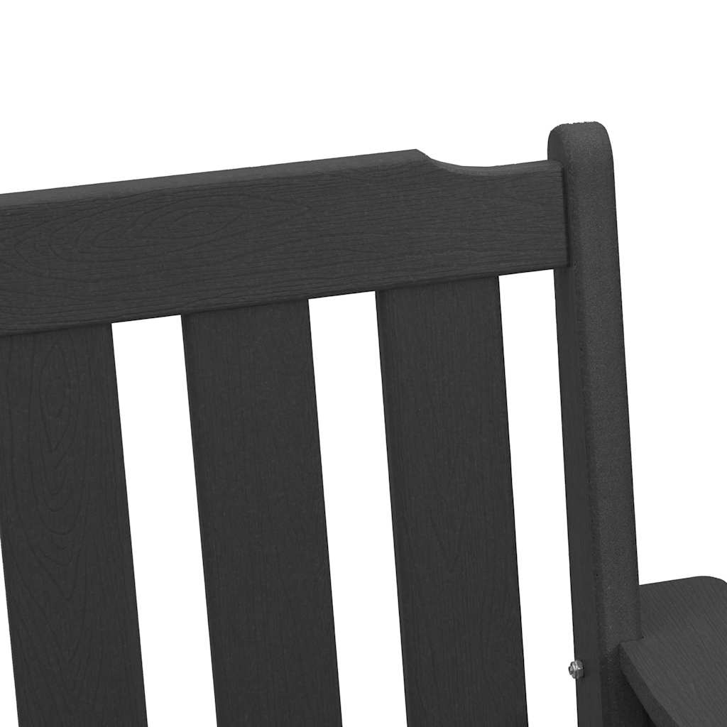 Kerti étkezőszék 2 pcs Fekete 65,5 x 59 x 88 cm HDPE