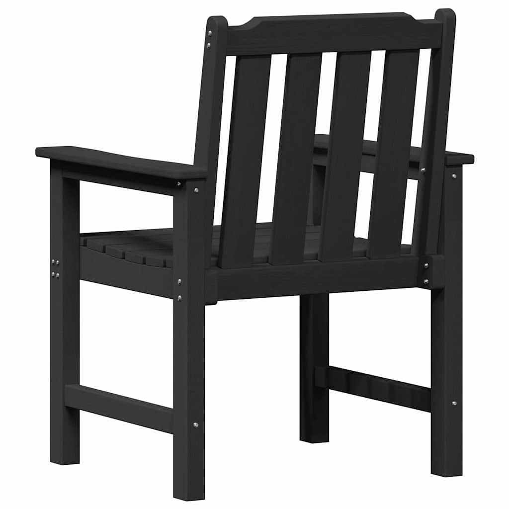 Kerti étkezőszék 2 pcs Fekete 65,5 x 59 x 88 cm HDPE