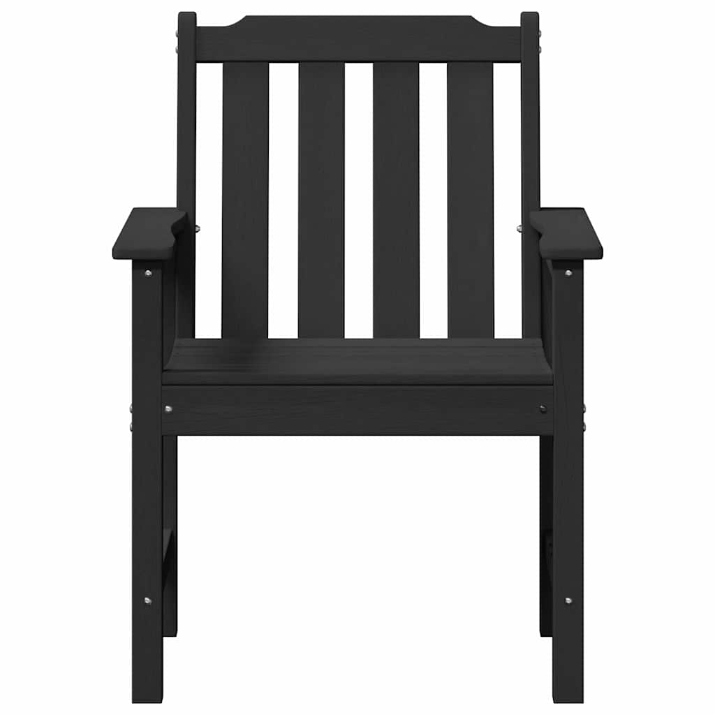 Kerti étkezőszék 2 pcs Fekete 65,5 x 59 x 88 cm HDPE