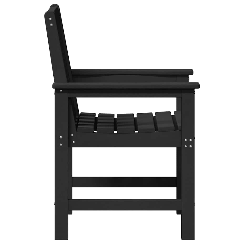 Kerti étkezőszék 2 pcs Fekete 65,5 x 59 x 88 cm HDPE