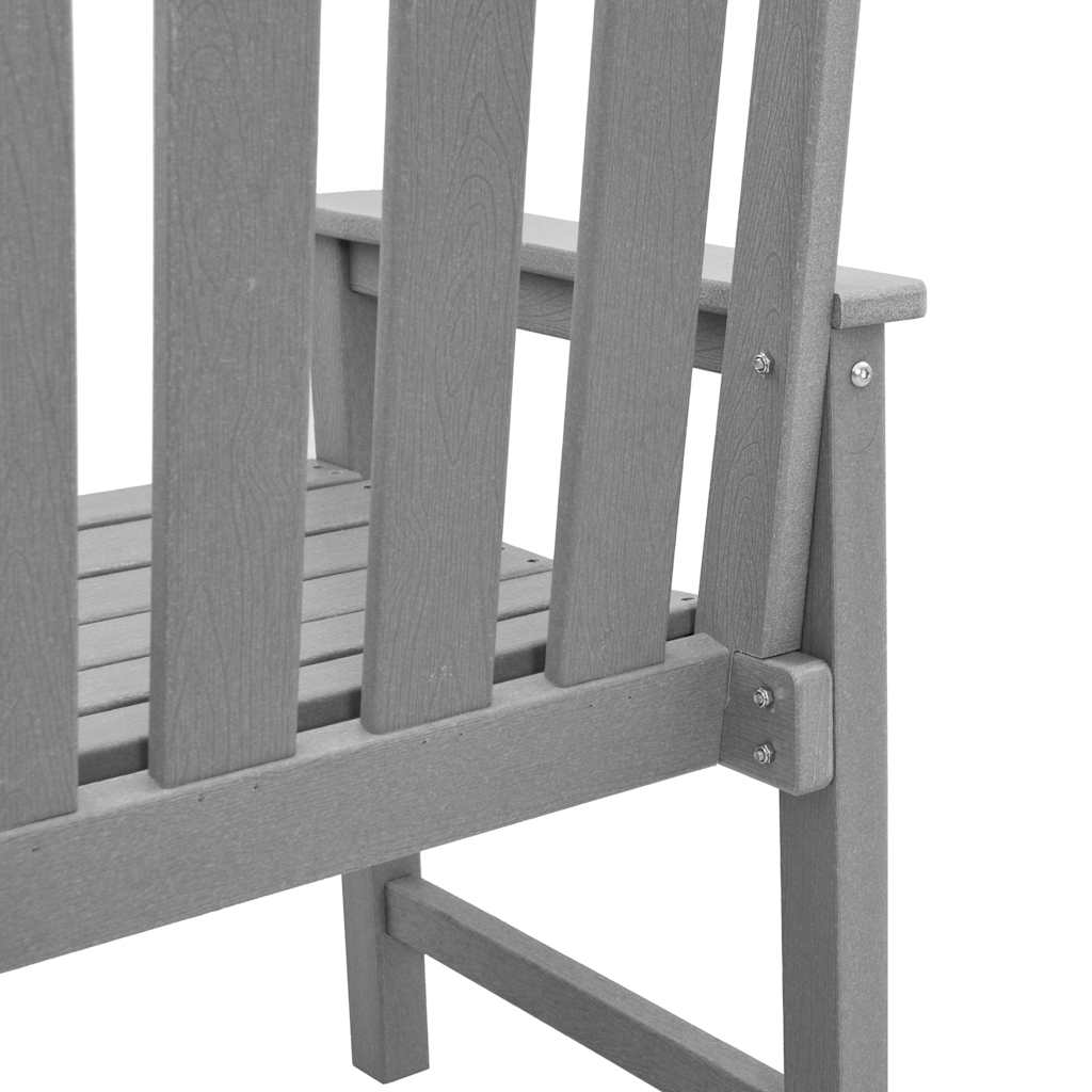Kerti étkezőszék 2 pcs Világosszürke 65,5 x 59 x 88 cm HDPE
