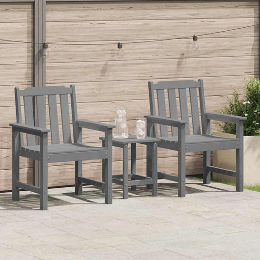Kerti étkezőszék 2 pcs Világosszürke 65,5 x 59 x 88 cm HDPE