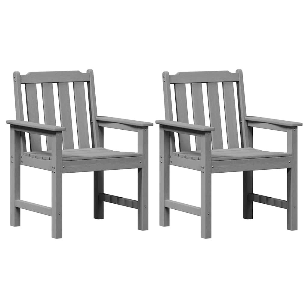 Kerti étkezőszék 2 pcs Világosszürke 65,5 x 59 x 88 cm HDPE