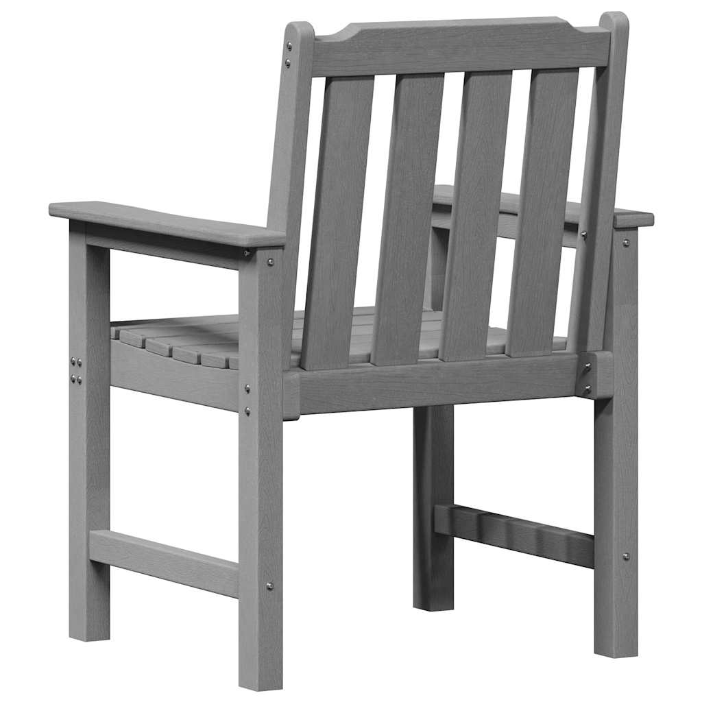 Kerti étkezőszék 2 pcs Világosszürke 65,5 x 59 x 88 cm HDPE