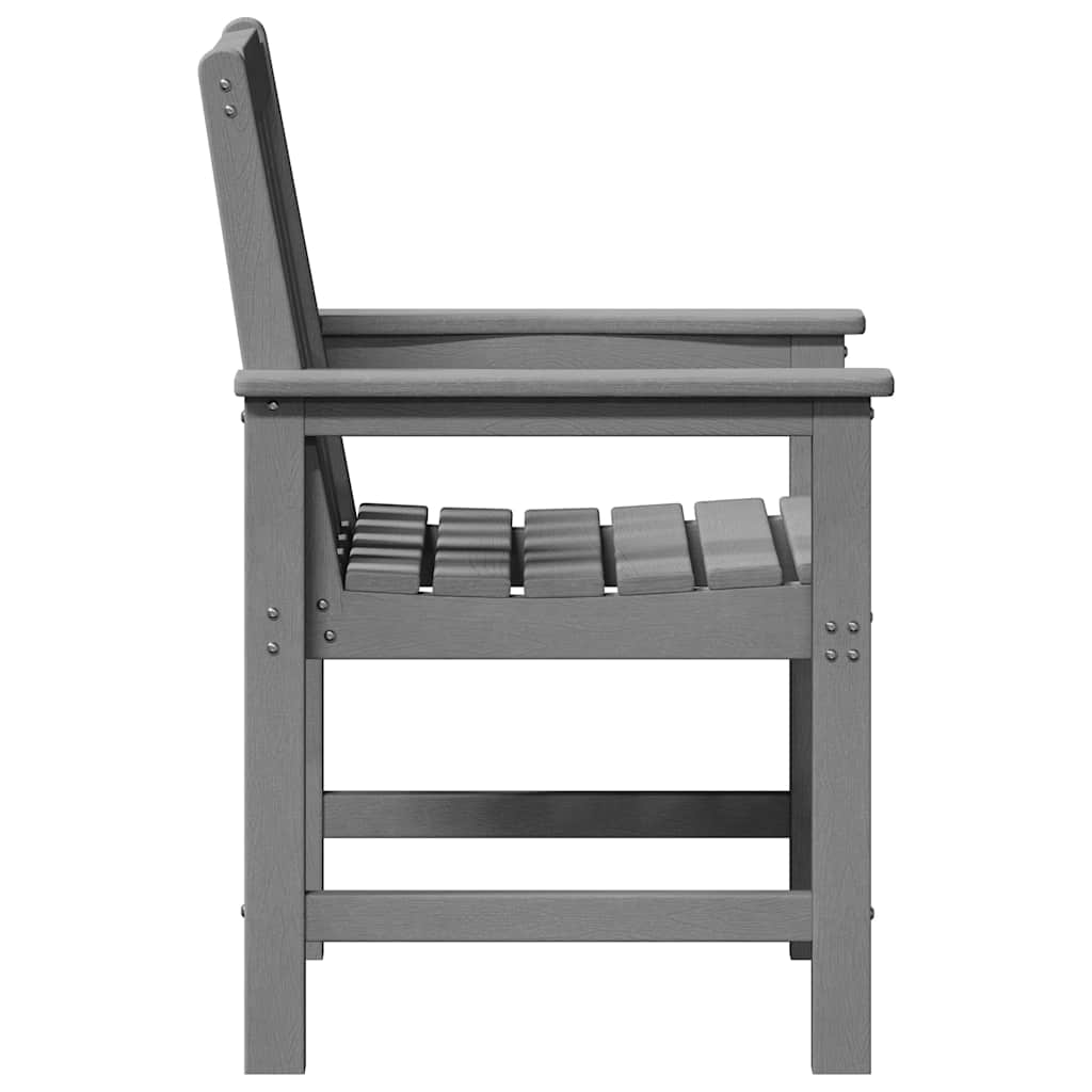 Kerti étkezőszék 2 pcs Világosszürke 65,5 x 59 x 88 cm HDPE