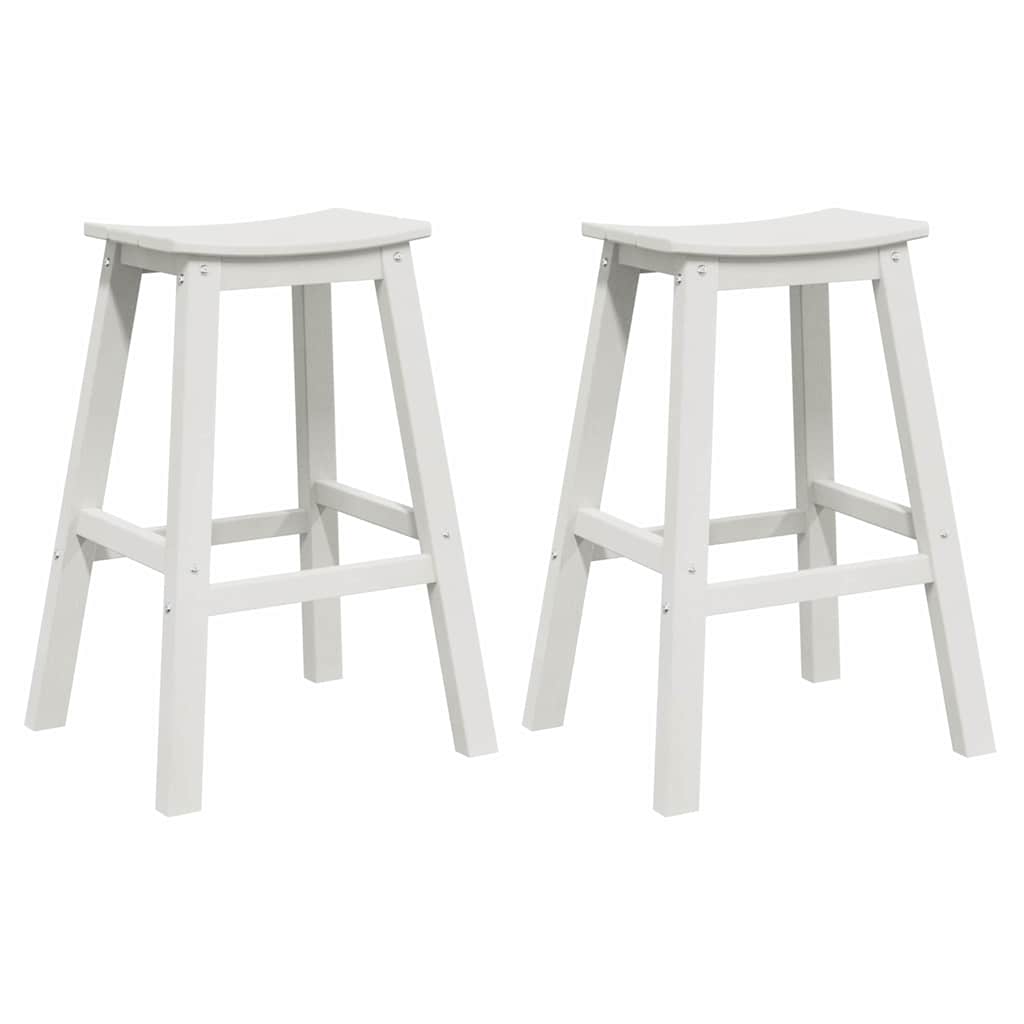 Bárszék 2 pcs Fehér 52 x 43 x 73,5 cm HDPE