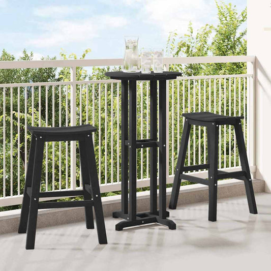 Bárszék 2 pcs Fekete 52 x 43 x 73,5 cm HDPE