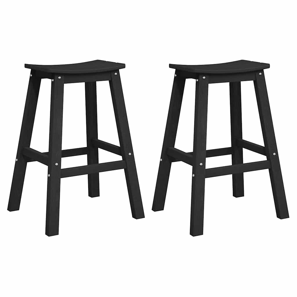 Bárszék 2 pcs Fekete 52 x 43 x 73,5 cm HDPE