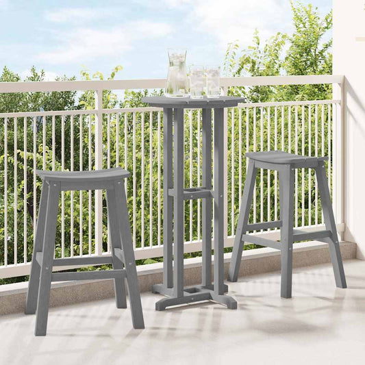 Bárszék 2 pcs Világosszürke 52 x 43 x 73,5 cm HDPE