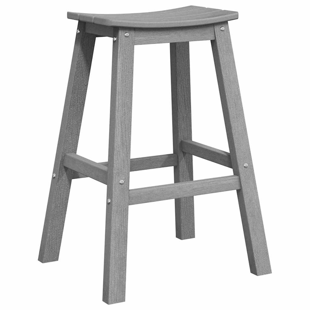 Bárszék 2 pcs Világosszürke 52 x 43 x 73,5 cm HDPE