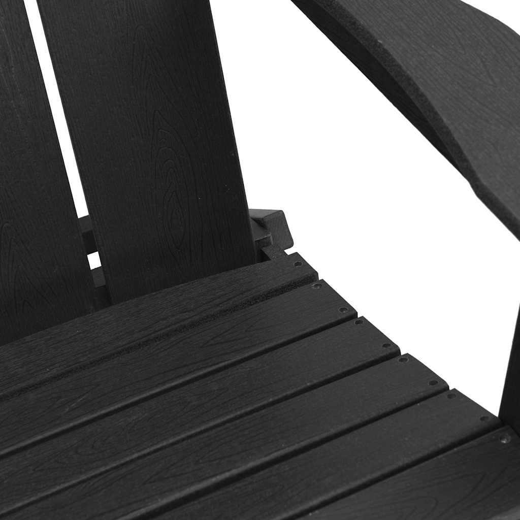 Összecsukható Adirondack szék Fekete 80,5 x 74,5 x 92 cm HDPE