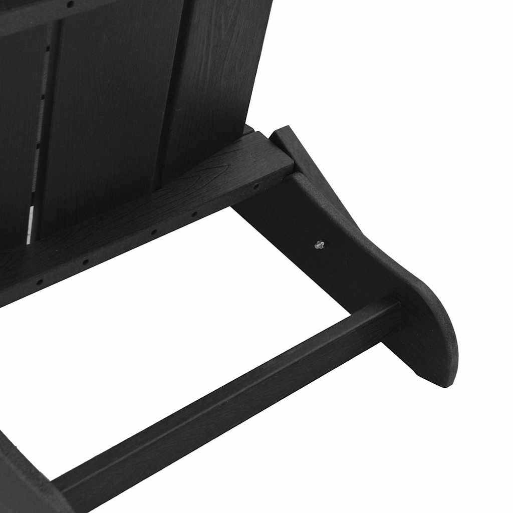 Összecsukható Adirondack szék Fekete 80,5 x 74,5 x 92 cm HDPE