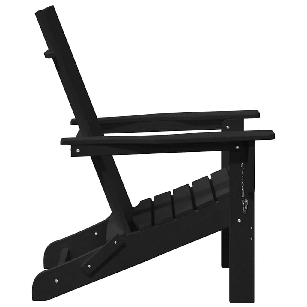 Összecsukható Adirondack szék Fekete 80,5 x 74,5 x 92 cm HDPE
