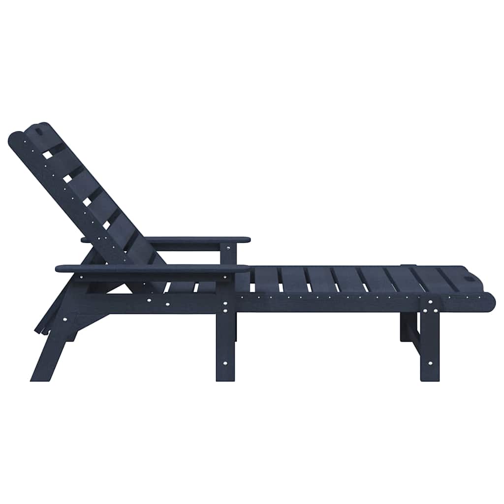 Napozó Sötétkék 195,5 x 53 x 98,5 cm HDPE