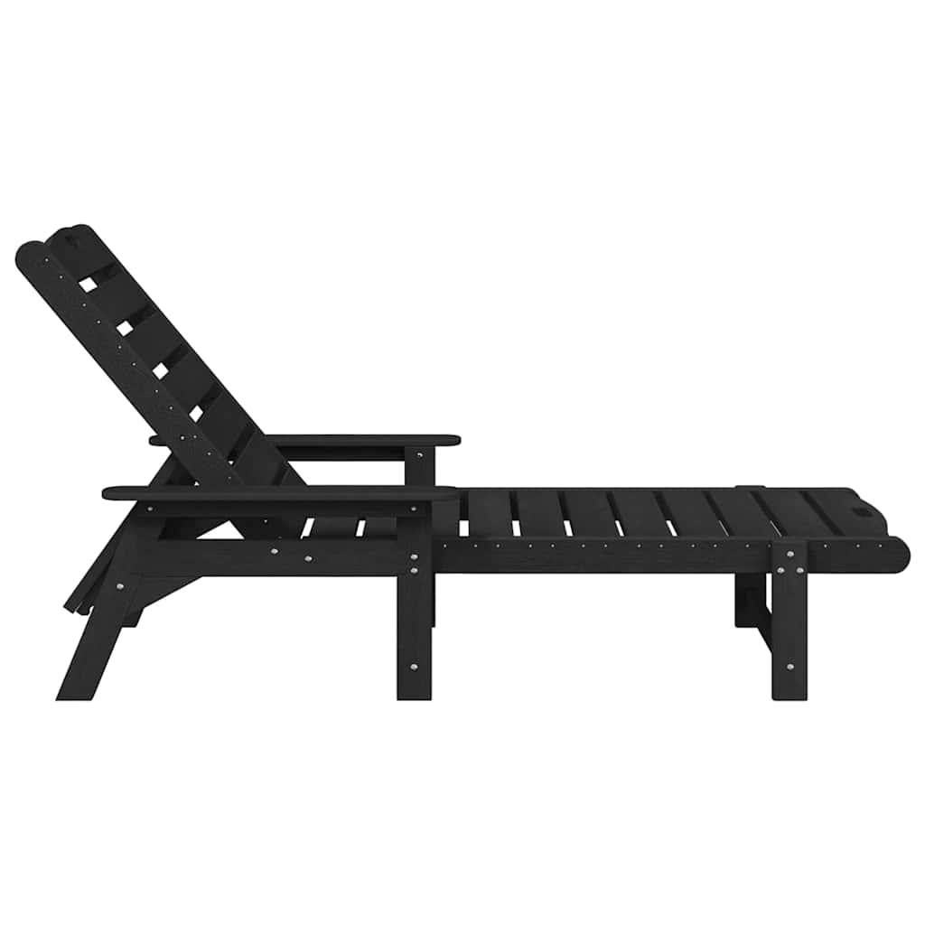 Napozó Fekete 195,5 x 53 x 98,5 cm HDPE