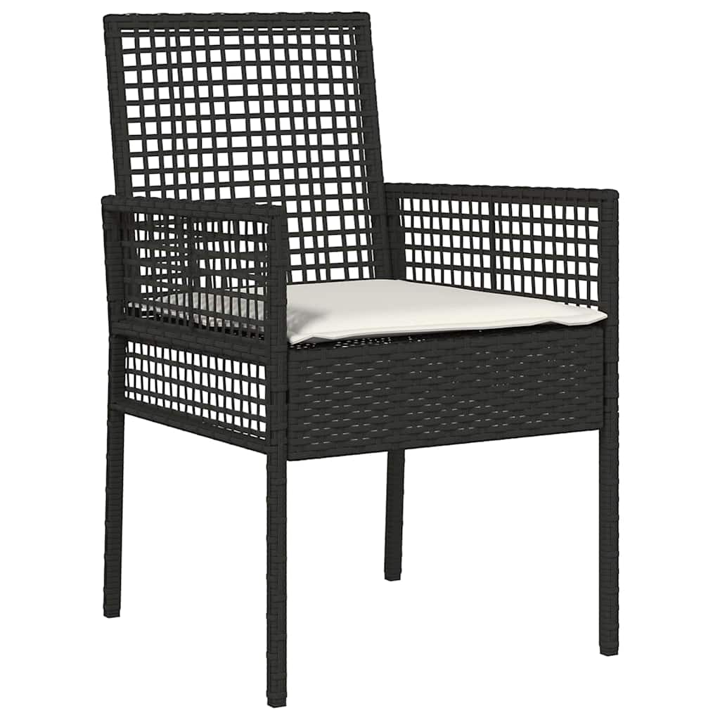 Kert étkező szett 5 pcs Fekete polirattan