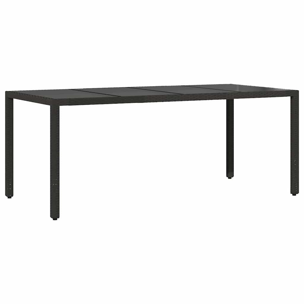 Kert étkező szett 9 pcs Fekete polirattan