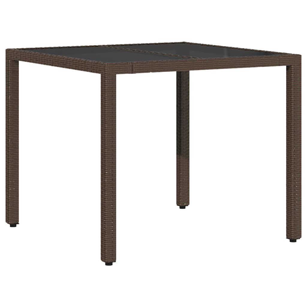 Kert étkező szett 3 pcs Barna polirattan